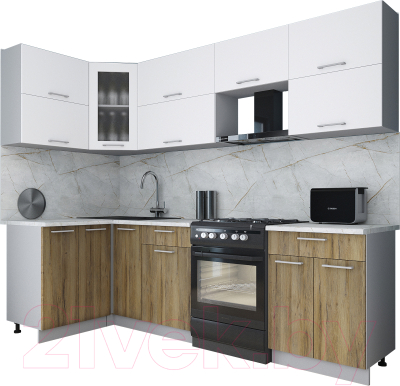 Кухонный гарнитур Интерлиния Мила Gloss 60-12x26 - фото