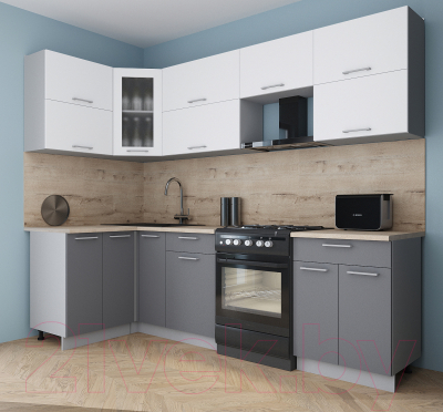 Кухонный гарнитур Интерлиния Мила Gloss 60-12x26