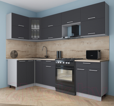 Кухонный гарнитур Интерлиния Мила Gloss 60-12x26