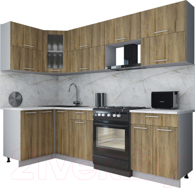 Кухонный гарнитур Интерлиния Мила Gloss 60-12x26 - фото