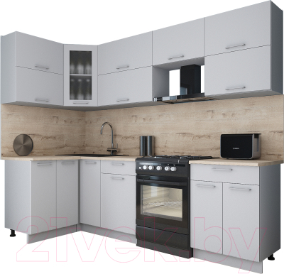 Кухонный гарнитур Интерлиния Мила Gloss 60-12x26 - фото