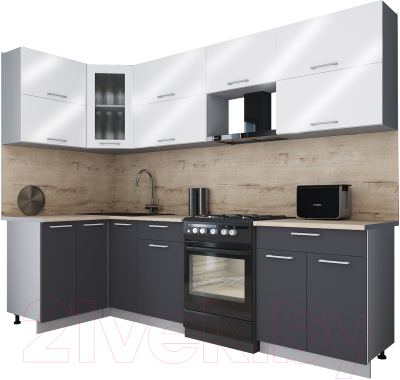 Кухонный гарнитур Интерлиния Мила Gloss 60-12x27 - фото