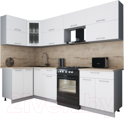 Кухонный гарнитур Интерлиния Мила Gloss 60-12x27 - фото