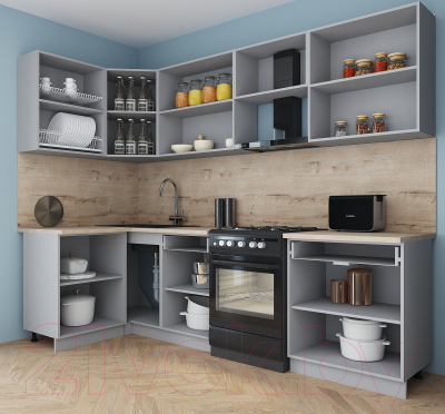 Кухонный гарнитур Интерлиния Мила Gloss 60-12x27