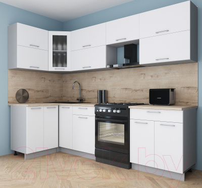 Кухонный гарнитур Интерлиния Мила Gloss 60-12x27