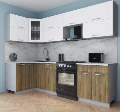 Кухонный гарнитур Интерлиния Мила Gloss 60-12x27