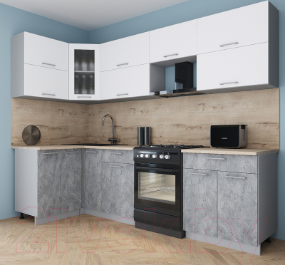 Кухонный гарнитур Интерлиния Мила Gloss 60-12x27