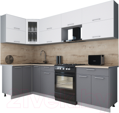 Кухонный гарнитур Интерлиния Мила Gloss 60-12x27 - фото