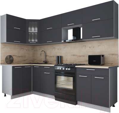 Кухонный гарнитур Интерлиния Мила Gloss 60-12x27 - фото