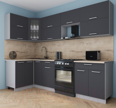 Кухонный гарнитур Интерлиния Мила Gloss 60-12x27