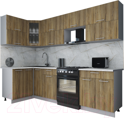 Кухонный гарнитур Интерлиния Мила Gloss 60-12x27 - фото