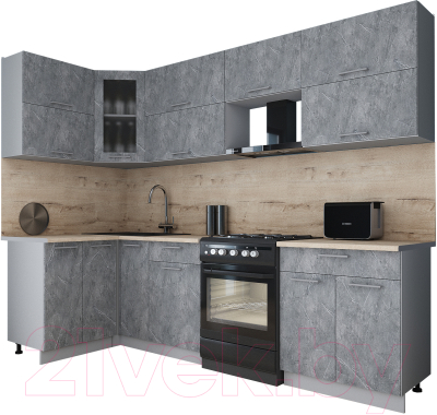 Кухонный гарнитур Интерлиния Мила Gloss 60-12x27 - фото