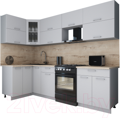 Кухонный гарнитур Интерлиния Мила Gloss 60-12x27 - фото