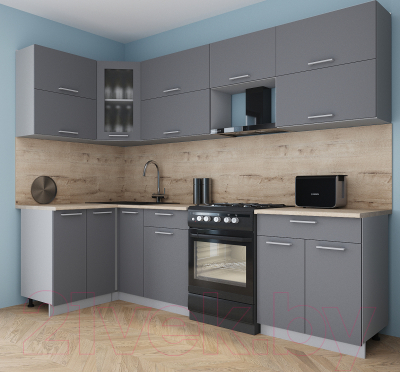 Кухонный гарнитур Интерлиния Мила Gloss 60-12x27