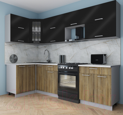 Кухонный гарнитур Интерлиния Мила Gloss 60-12x27