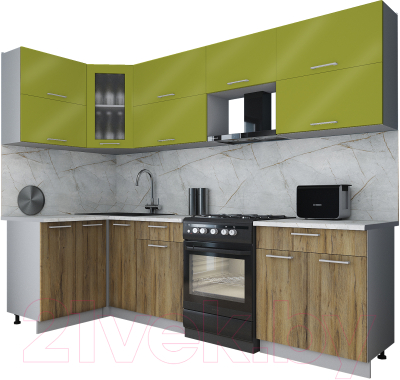 Кухонный гарнитур Интерлиния Мила Gloss 60-12x27 - фото