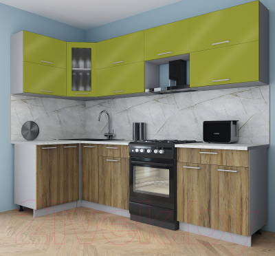 Кухонный гарнитур Интерлиния Мила Gloss 60-12x27