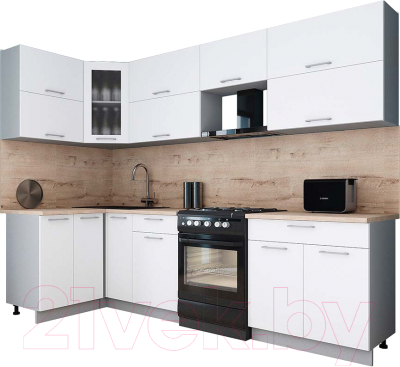 Кухонный гарнитур Интерлиния Мила Gloss 60-12x28 - фото