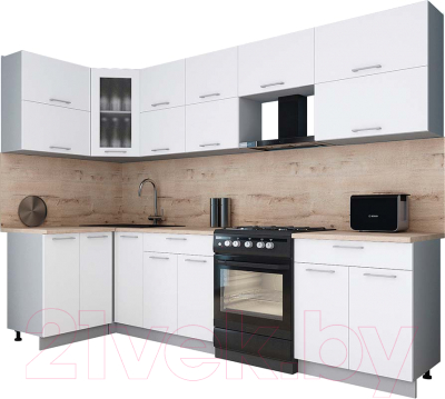 Кухонный гарнитур Интерлиния Мила Gloss 60-12x29 - фото