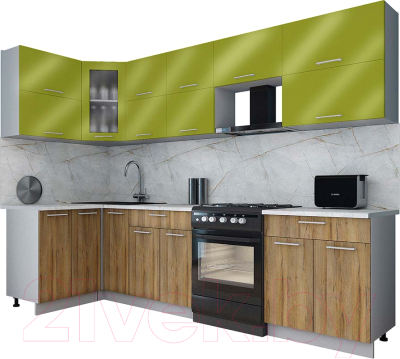 Кухонный гарнитур Интерлиния Мила Gloss 60-12x29 - фото