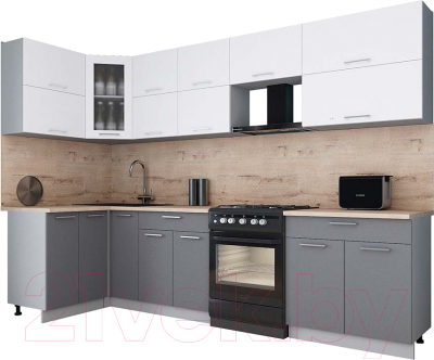 Кухонный гарнитур Интерлиния Мила Gloss 60-12x30 - фото