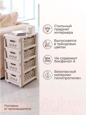 Комод пластиковый Econova Deluxe / 43327693470 