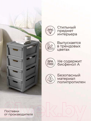 Комод пластиковый Econova Luxe / 43324671170 