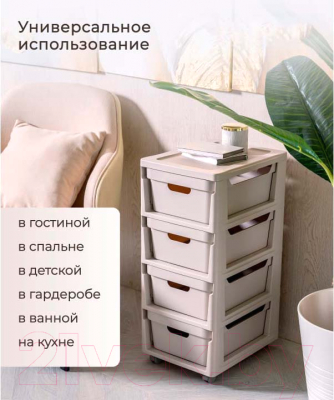 Комод пластиковый Econova Luxe / 43324673470 