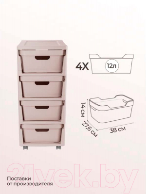 Комод пластиковый Econova Luxe / 43324673470 