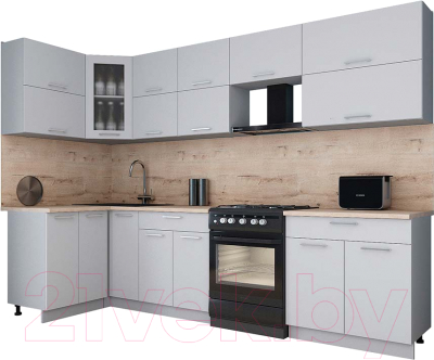 Кухонный гарнитур Интерлиния Мила Gloss 60-12x30 - фото