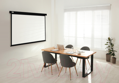 Проекционный экран Cactus Wallscreen CS-PSW-150X150-BK