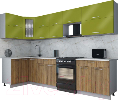 Кухонный гарнитур Интерлиния Мила Gloss 60-12x31 - фото