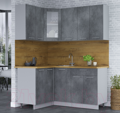 Кухонный гарнитур Интерлиния Мила 12x16