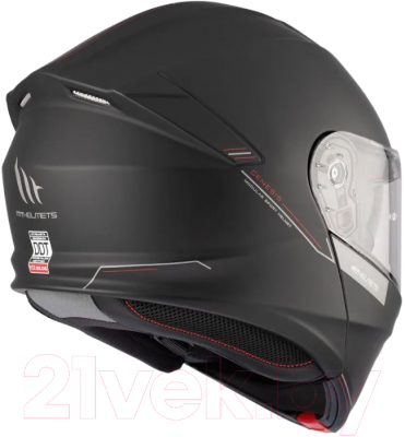 Мотошлем MT Helmets Genesis SV Solid A1 (M, матовый черный)