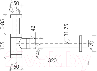 Сифон Ceramica Nova 70001MB