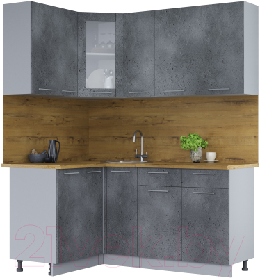 Кухонный гарнитур Интерлиния Мила 12x17 - фото