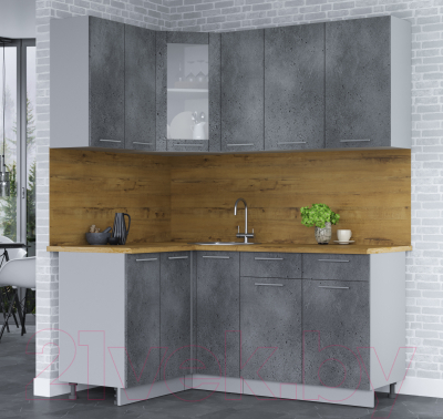 Кухонный гарнитур Интерлиния Мила 12x17