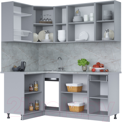 Кухонный гарнитур Интерлиния Мила 12x19