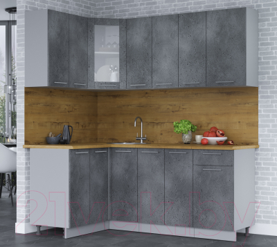 Кухонный гарнитур Интерлиния Мила 12x19