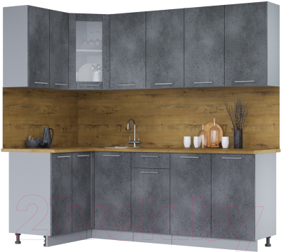 Кухонный гарнитур Интерлиния Мила 12x22  - фото