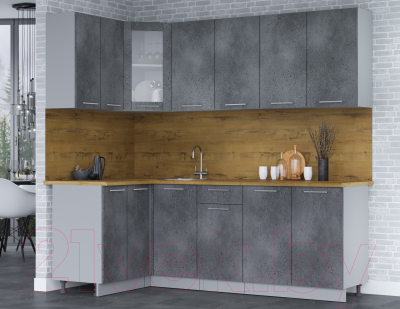 Кухонный гарнитур Интерлиния Мила 12x22 