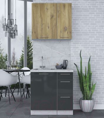 Кухонный гарнитур Интерлиния Мила Пластик 0.8 А