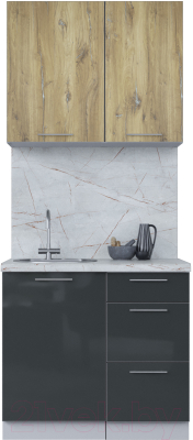 Кухонный гарнитур Интерлиния Мила Пластик 0.9 А - фото