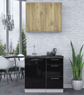 Кухонный гарнитур Интерлиния Мила Пластик 0.9 А