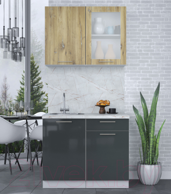 Кухонный гарнитур Интерлиния Мила Пластик 1.0 Б