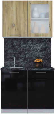 Кухонный гарнитур Интерлиния Мила Пластик 1.0 Б - фото