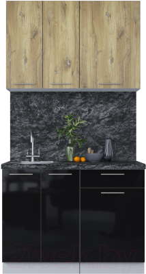 Кухонный гарнитур Интерлиния Мила Пластик 1.1 А - фото