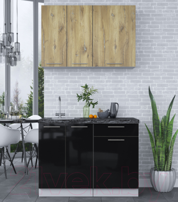 Кухонный гарнитур Интерлиния Мила Пластик 1.1 А