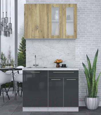 Кухонный гарнитур Интерлиния Мила Пластик 1.1 Б