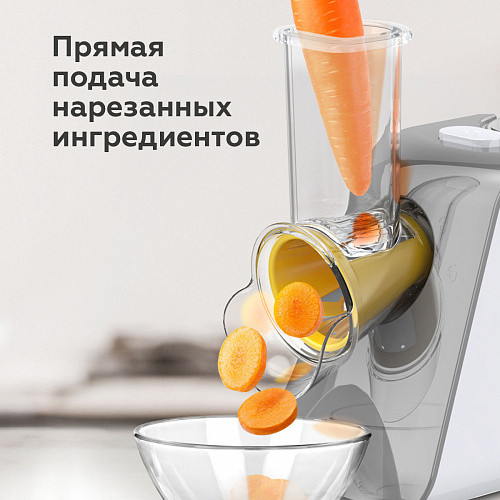 Овощерезка электрическая BQ CH1010 (белый/серый)